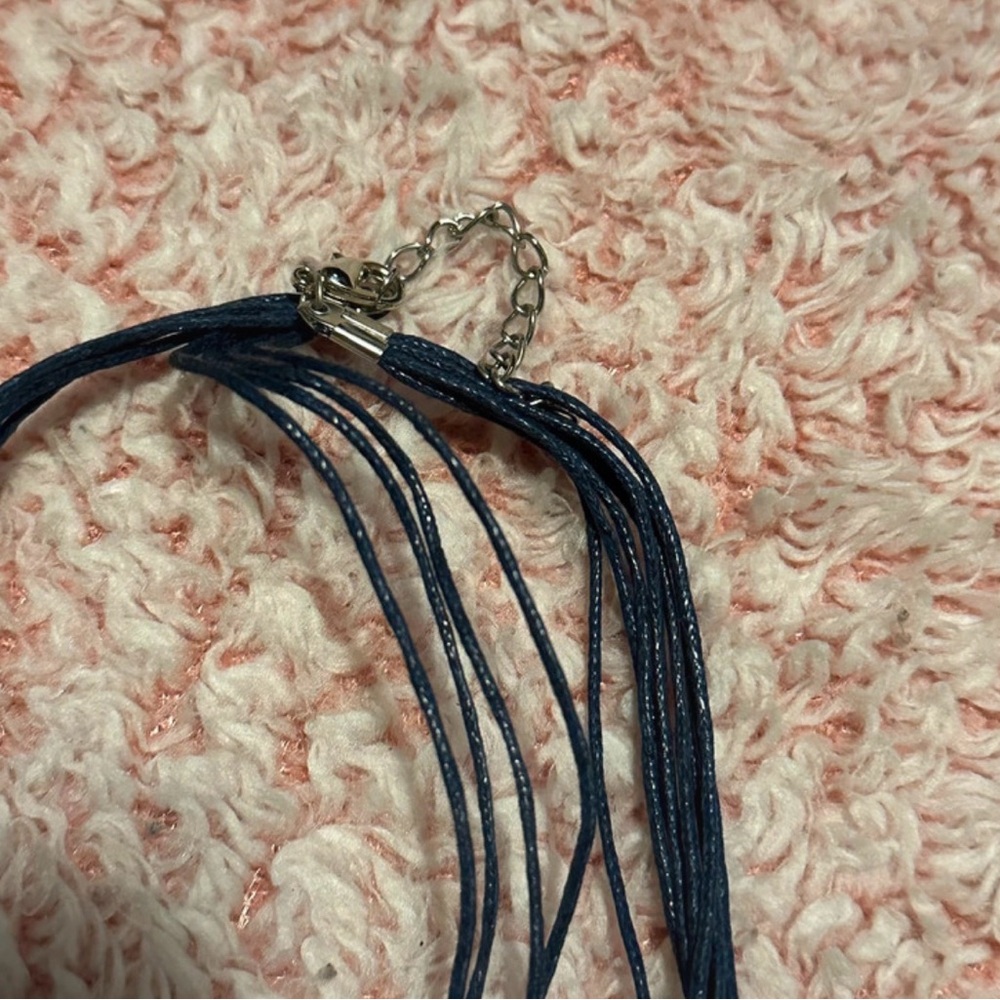 Elegant Blue and Silver Necklace - Picture 6 of 7